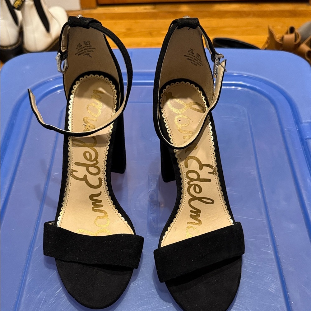 Sam Edelman Black Ankle Strap Heels